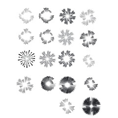 Radial speed Lines in Circle Form for comic books . fireworks Explosion background . Vector Illustration . Starburst
 round Logo . Circular Design element . Abstract Geometric star rays . Sunburst .