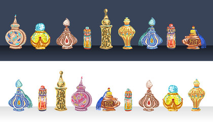 Fragrance vector set of icons