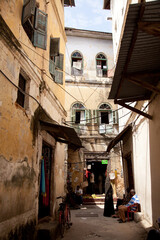 narrow street in the old town