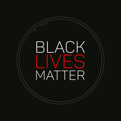 Black Lives Matter Circle Vector Illustration With Brown Background