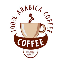 Coffee shop logo design template. Retro coffee emblem. Vector art.