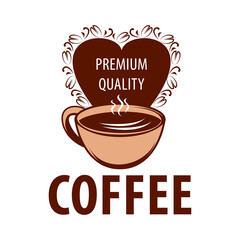 Coffee shop logo design template. Retro coffee emblem. Vector art.