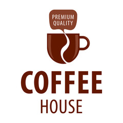 Coffee shop logo design template. Retro coffee emblem. Vector art.