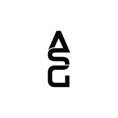 asg letter original monogram logo design