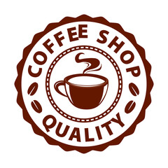 Coffee shop logo design template. Retro coffee emblem. Vector art.