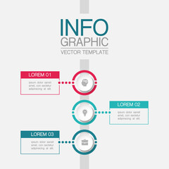 Modern design template for infographics, business, presentations, web design, 3 steps,  options.