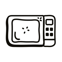 microwave line style icon vector design
