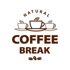 Coffee shop logo design template. Retro coffee emblem. Vector art.