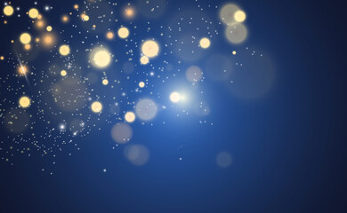 Obraz premium Brilliant gold dust vector shine. Glittering shiny ornaments for background. Vector illustration.