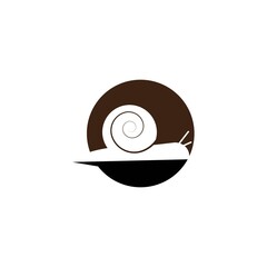 snail logo template vector