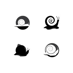 snail logo template vector