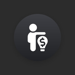 Business Idea -  Matte Black Web Button