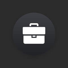Briefcase -  Matte Black Web Button