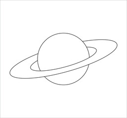 saturn planet icon. illustration for web and mobile design.
