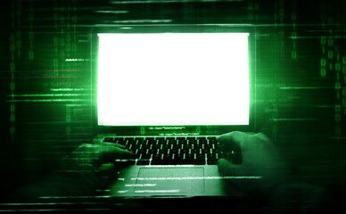 Cyber hacker crime attack data secure hacking interface