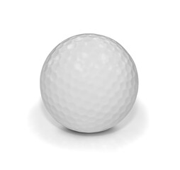 Golf ball isolated on white with clipping path