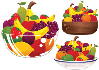 Assorted fruit bowls