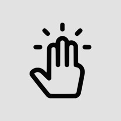 Vector Illustration of A Touch Gestures Hold Icon | Vector Line Icon | Touch Gestures Vector Icon | Single Vector Icon