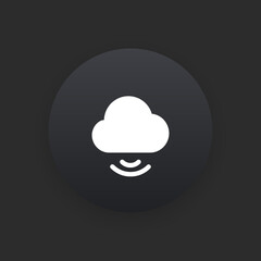 Cloud Sharing -  Matte Black Web Button