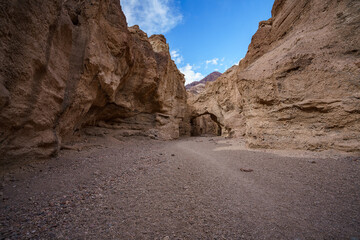 hikink the natural bridge trail in death valley, california, usa