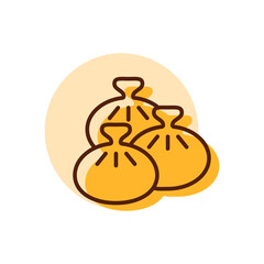 Khinkali vector icon. Fast food sign