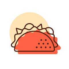 Taco vector icon. Fast food sign