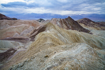 hikink the golden canyon - gower gulch circuit in death valley, california, usa