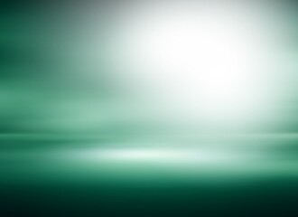 Green abstract background blurred. empty white light gradient studio room. used for background and display or montage of your product.