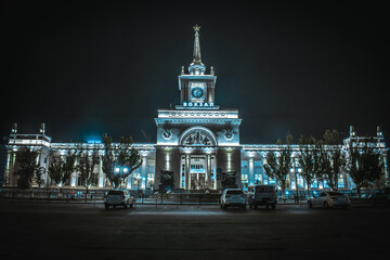 night view of the station Russia