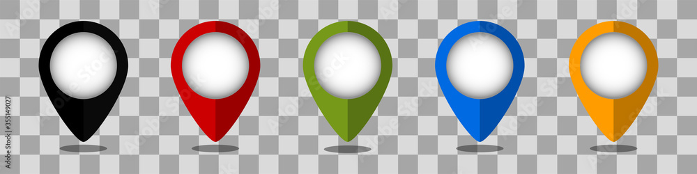 Fototapete set of bright map pointers.pointer mark on the map.arrow symbol on isolated background .gps navigati