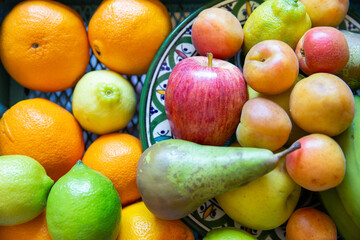 Bowl with assorted fruits