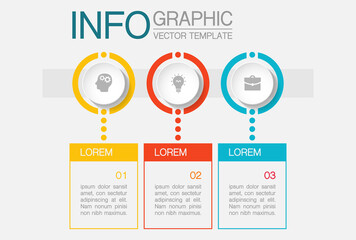Modern design template for infographics, business, presentations, web design, 3 steps,  options.