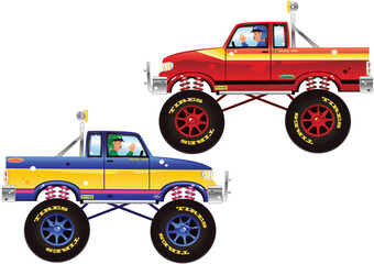 Monster trucks and driver © dumayne