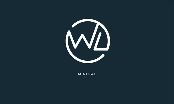 Alphabet letter icon logo WL