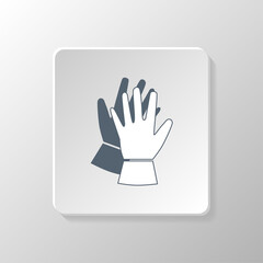 gloves Isolated icon on a gray background.