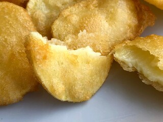 Home made deep fried potato chips