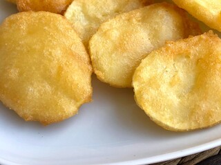 Home made deep fried potato chips