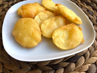 Home made deep fried potato chips