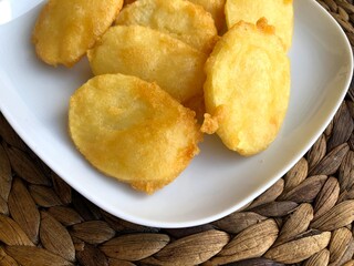 Home made deep fried potato chips