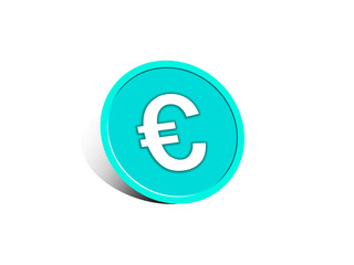 Illustration of euro coin　ユーロコインのイラスト