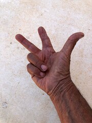Typical italian hand gestures for communication