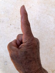 Typical italian hand gestures for communication