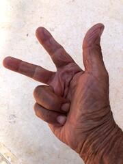 Typical italian hand gestures for communication