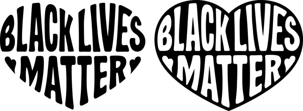 Black lives matter vector illustration, sign. Protest symbol, human rights, black people. 