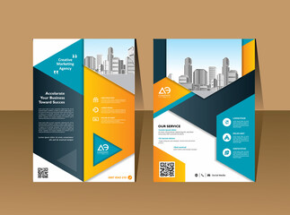 Vector flyer template layout design. For business brochure, poster, annual report, leaflet, magazine or book cover
