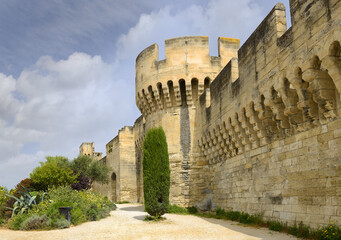 The city walls - Ramparts of the city of Avignon in Provence, France, UNESCO World Heritage Site