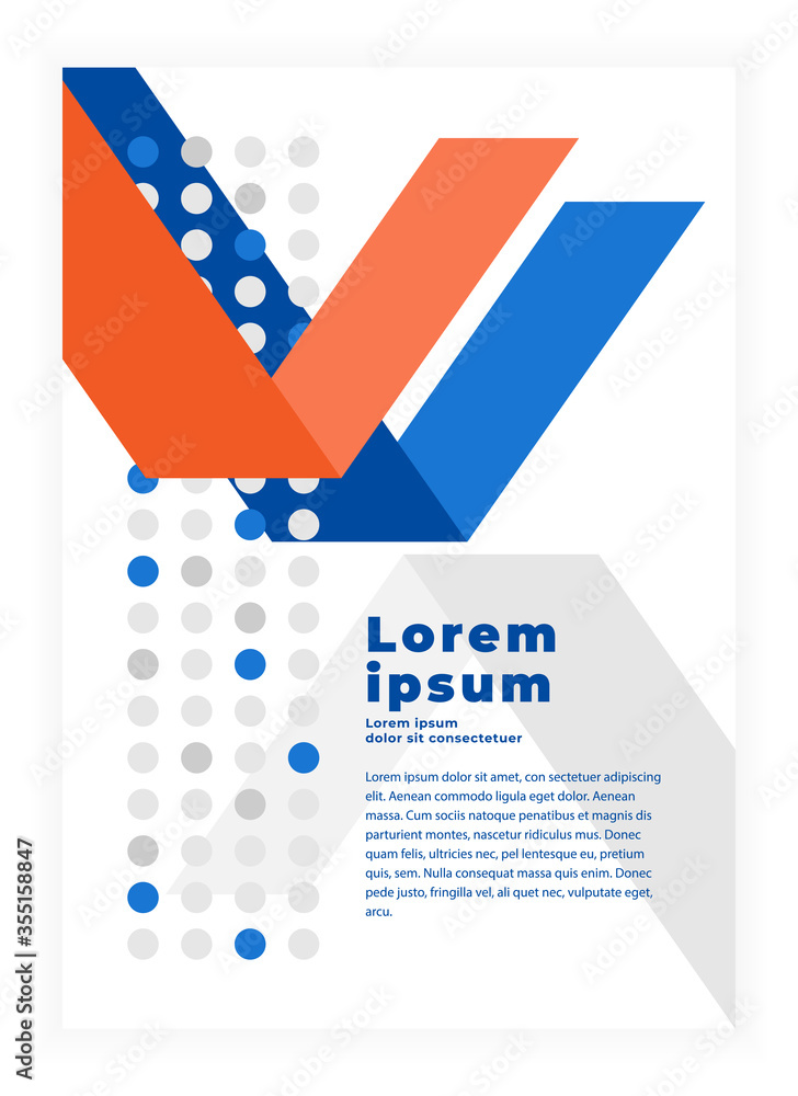 Fototapete abstract background, dynamic geometric shapes compositions, flat and clean style, applicable for any