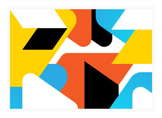 Abstract background, Dynamic geometric shapes compositions, Flat and clean style, Applicable for any graphic works.