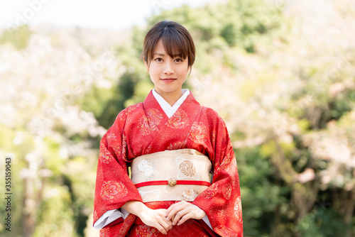 Fototapete 着物姿の女性 Fototapeten Wallsheaven 英治 最首