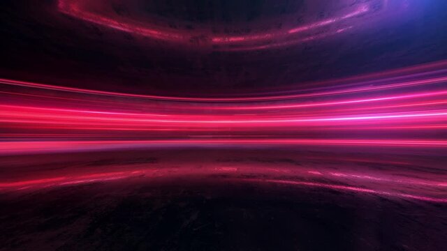 Super fast сity life, urban scene, car light trails, transport and traffic concept.